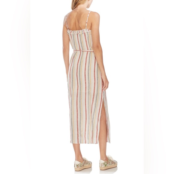 Vince Camuto Womens Linen Striped Maxi Dress - Picture 3 of 6